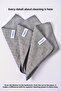 Gridpro 3-Pack Microfiber Kitchen Cloth 40X40 cm – Multi-Purpose Non-Marking Cleaning Cloth - 5