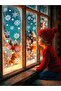 New Year Snowflakes Glass Sticker - Suitable for All Surfaces, Non-Marking Winter and Christmas Decoration - 5