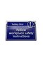 Comply with Work Safety Instructions Sign – 3 mm Foil Print on Decote Warning Sign 20 cm × 30cm - 4
