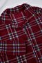 Bordo Ekoseli Gömlek Yaka Polar Büyük Beden Pijama Takımı - 4