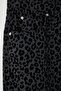 Siyah Süet Görünümlü Leopar Desenli Yüksek Bel Wide Leg/Geniş Paça Büyük Beden Jeans TBBAW26CJ00045 - 3