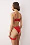 Red Lace Leg Band Rope Strap Capless Knitted Underwear Set Thmss24Cc00023 - 4