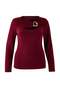 Bordo Aksesuar ve Cut Out Detaylı Vücuda Oturan Esnek Örme Bluz TBBAW26AF00083 - 2
