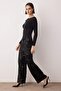 Siyah Wide Leg/Geniş Paça Örme Payet Şık/Gece Pantolon TPRAW26PL00005 - 2