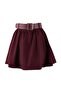 Bordo Düz Ekstra Kısa / Süper Mini Dokuma Terrycotton Party Etek TPRAW26ET00003 - 5