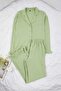 Mint %100 Pamuklu Fırfırlı Örme Pijama Takımı THMAW24PT00007 - 5