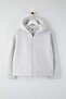 Kar Melanj Kapüşonlu Oversize Crop Boy Büyük Beden Sweatshirt TBBAW26AO00030 - 2