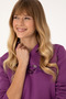 Women's Violet Hooded Basic Sweatshirt 50307711-Vr037 - 2