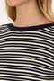 Women's Navy Blue Striped Crew Neck Sweater 50308921-Vr033 - 7