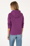 Women's Violet Hooded Basic Sweatshirt 50307711-Vr037 - 5