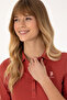 Women's Tile Basic Polo Neck Sweatshirt 50317627-Vr026 - 2