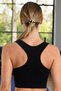 Women's Black Sports Leggings and Bralette Top and Bottom Set - 3