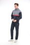 Twill Combed Cotton Fabric Removal Hooded Men's Sports Tracksuit Set 4354 - 6