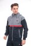 Twill Combed Cotton Fabric Removal Hooded Men's Sports Tracksuit Set 4354 - 4