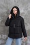 Regular Women's Black Puffer Jacket Hooded - 7