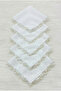 White Chiffon Bride Groom Handkerchief, Wedding Halay Bridesmaid Bride Party Henna Engagement Circumcision Gift, 5 Pieces