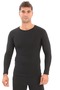 Men's Thermal Underwear Winter Raised Warm Long Sleeve Single Top - 3