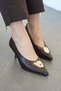 Ri̇na Imported Buckle-Detail Women's Heel Stiletto Brown - 4