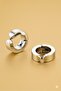 Unisex Stainless Steel Earrings Magnetic Design with Clamps for Non-Perforated Ears 2 Pieces Silver