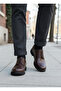 465 Black Men's Classic Seasonal Dad Leather Water and Cold Resistant Shoes - 4