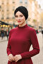 Winter Hijab Bonnet,B-9O,Black