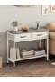 Console Table for Entryway, Sofa Table with 2 Large Drawers, 2-Tier Storage Organizer