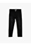 Boy's Black Pocket Detailed Jean Trousers 0YKB46393OD