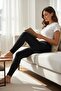 Women's Plush Leggings Fleece Thermal Inside Shaping / Sculpting Front Back Stitch-Free Leggings - 4