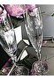 Special Cut Cornered Tulip Stone Decorated Flute Champagne Glass 44896 210 Cc - 5