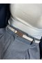 Mate Patterned Women's Gold Buckle Belt Jacket Belt Dress Belt Trouser Belt - 2