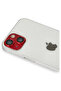 عدسة كاميرا RDBYDN من الألومنيوم لهاتف iPhone 13 (143615) - أحمر - 3