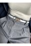 Lose Patterned Women's Gold Buckle Belt Jacket Belt Dress Belt Trouser Belt