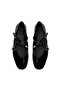 Women's Black Mary Jane Leather Casual Shoes - 4