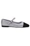 Women's Silver Shiny Stone Detailed Mary Jane Ballerinas - 2