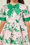 Girls Christmas Dress with Bow Collar - 2