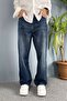 Taşlanmış Baggy Fit Jean - Denim Pants Black-Navy Blue - 7