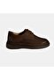 Men's Brown Lace-Up Casual Nubuck Leather Shoes - 2