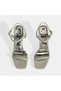 Women's Silver Buckle Detailed Slingback Heeled Evening Dress Shoes - 8