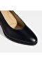 Women's Navy Blue Desacomfort Leather Heeled Shoes - 7