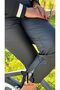 Women's Black High Waist Elastic and Lace-Up Pocketed Ribbed Non-Cracking Leather Jogger Pants - 6