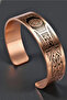 Men's and Women's Copper Bracelet with Solomon Seal Embroidered Pattern Copper Bracelet - 4