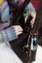 Coquette - Brown Suede Shoulder Bag, Large Size, Large Volume - 4