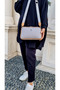 Set of 2 Women's Black Shoulder Bag with Wallet Combination - 3