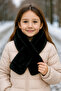 Girl's Black Plush Camisole Neck Collar Scarf Byn001 - 4