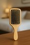 Bamboo Bristle Brush Wooden Hair Brush Wooden Comb Natural Bamboo Hair Detangler (Large Size)-(for All Hair Types) - 4