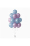 12 Inch Metallic Blue Lilac Balloon - 10 Pcs