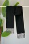 Tasseled Boucle Scarf Shawl 45X200 cm 1285 Black - 7