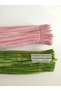 Set of 2 Pastel Pink and Army Green, Feathered Wire Suitable for Flower Making, - 4