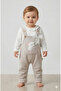Baby Girl Bear Embroidery Jumpsuit Set (9-12-18 Months)