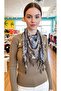Double Sided Patterned Tassel Women's Scarf Shawl 155X55 cm - 3